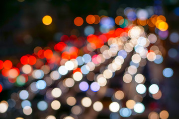 The colorful abstract of the urban  night.