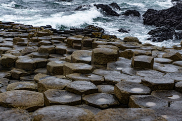 cloudy day on Giant's Causeway, Northern Ireland