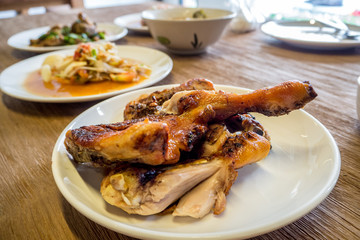 Thai chicken grilled and Papaya Salad