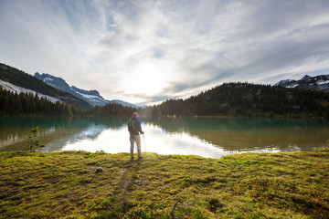 Mountains lake