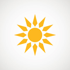 Sun sign symbol icon vector illustration. Sun vector border icon use for admin panels, website, interfaces, mobile apps.