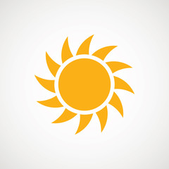 Sun sign symbol icon vector illustration. Sun vector border icon use for admin panels, website, interfaces, mobile apps.