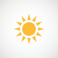 Sun sign symbol icon vector illustration. Sun vector border icon use for admin panels, website, interfaces, mobile apps.