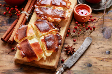 Traditional apple pie.