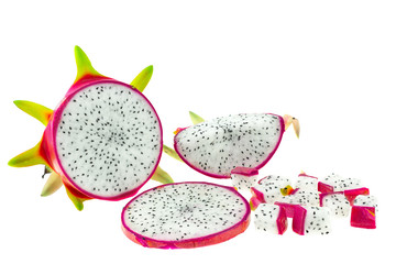 Beautiful pink dragon fruit or pitaya