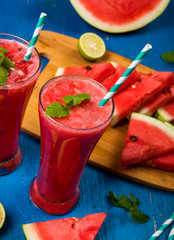 Fresh Watermelon Juice In A Glass 