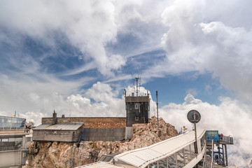 Münchner Hütte, Zugspitze von hinten, Alpen, Bayern, Deutschland