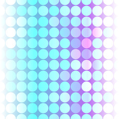 Abstract vector seamless pattern of colored circles on a gradient background.