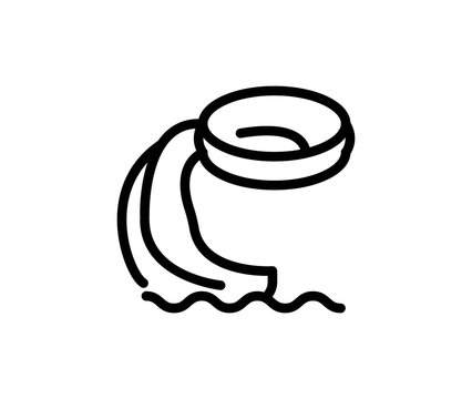 recommend clip art: Water slide line icon