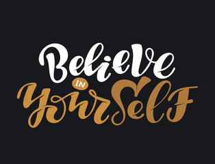 Cute hand drawn motivation lettering poster banner template