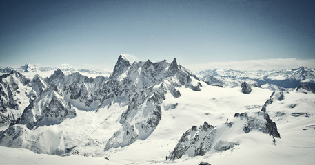 Obraz premium Snow covered French Alps