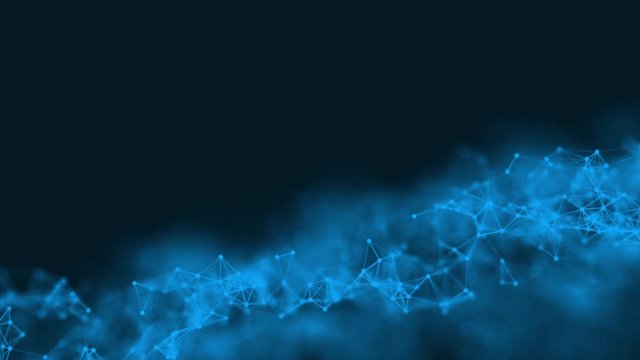 Abstract background dark blue with plexus motion graphic of medical, business, engineering, science. Technology concept. moving lines and dots. Beautiful animation. 3d render. Popular video. FULL HD