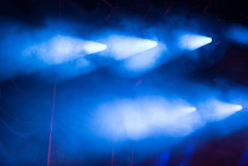 Blue stage lights