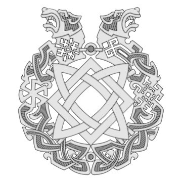 Ancient Slavic ornament, symbols of Slavic gods