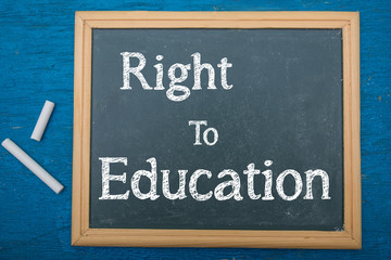 Right to Education on Black Slate