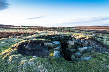 Grouse butts. Ilkley moor. Yorkshire