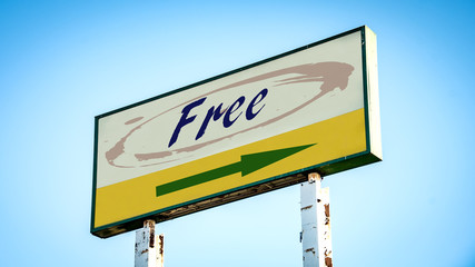 Street Sign to Free