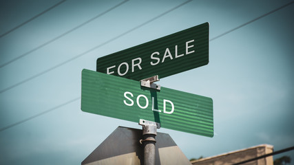 Street Sign SOLD versus FOR SALE