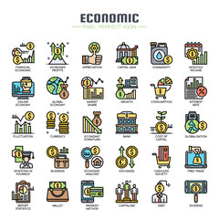 Econimic Elements , Thin Line and Pixel Perfect Icons