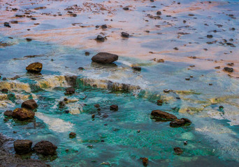 stones in volcanic water