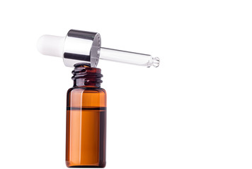 bottle of medicine isolated on white background, include palth