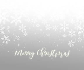 Merry Christmas With Snowflakes Background