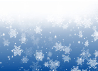Christmas Snowflakes On Blue Background