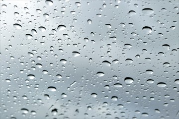rain drops on wind screen