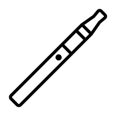Vape pen or e-cigarette/ecigarette line art vector icon for apps and websites