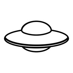 UFO line icon, logo isolated on white background