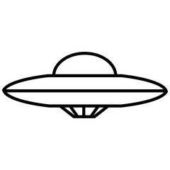 UFO line icon, logo isolated on white background