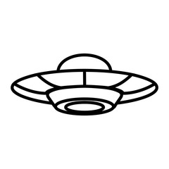 UFO line icon, logo isolated on white background