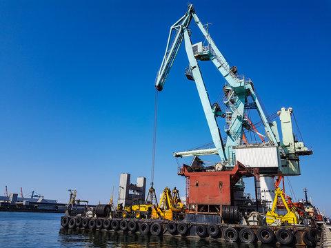 Landscape Shooting Of An Industrial Port City Odessa