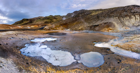 Volcanic earth and water