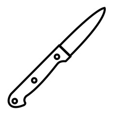 Knife tactical line icon, logo isolated on white background