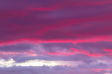 Beautiful clouds at sunset as a background