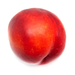 Ripe nectarine isolated on a white background