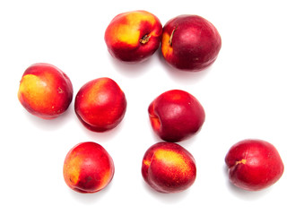 Ripe nectarine isolated on a white background