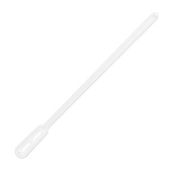 Plastic stick for coffee on an isolated white background