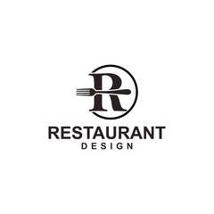 restaurant logo template design vector