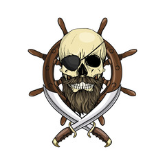 Sketch pirate skull