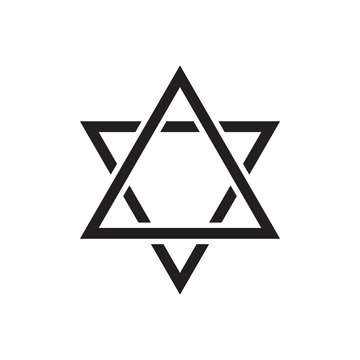 star of david icon logo vector 