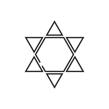star of david icon logo vector illustration