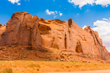 Monument Valley on the border between Arizona and Utah, USA