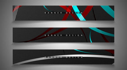 collection of banner sets. background of irregular colorful wave bands. vector illustration of eps 10