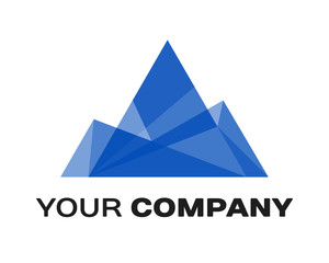 Company logo Ice Mountain Design Element in Vintage Style for Logotype, Label, Badge, T-shirts and other design.