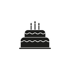 Cake icon. Simple vector illustration