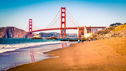 Crédence de cuisine en verre imprimé Plage de Baker, San Francisco Golden Gate Bridge San Francisco vom Bakers Beach