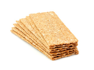  Crispbreads food isolated on white.