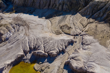 Aerial shot of erosion patterns